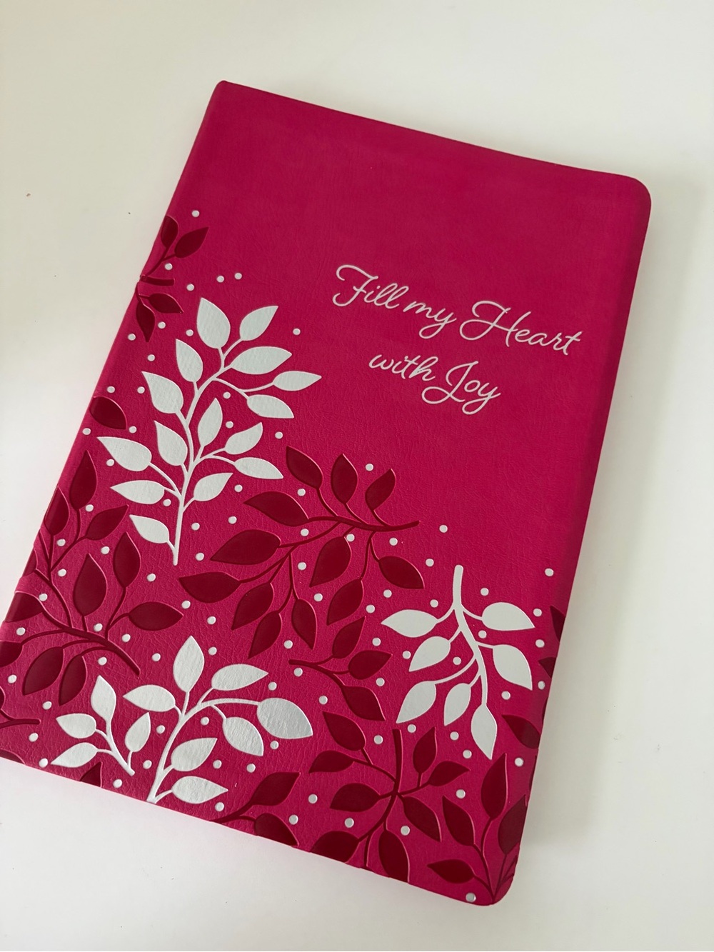 Pink Floral Journal "Fill My Heart with Joy"